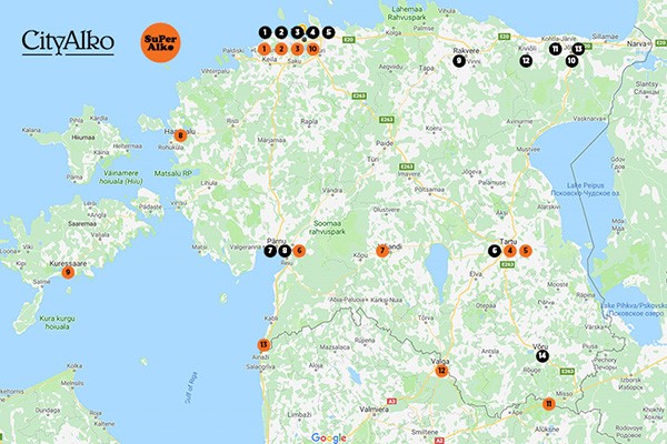 CityAlko, SuperAlko ja SuperAlko Latvia kauplused
